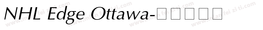 NHL Edge Ottawa字体转换